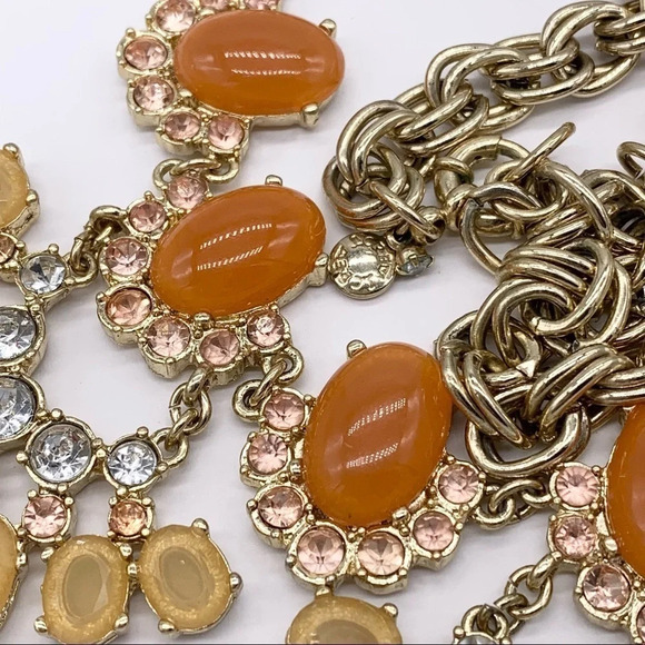 J. Crew Orange Jeweled Necklace - Picture 3 of 3